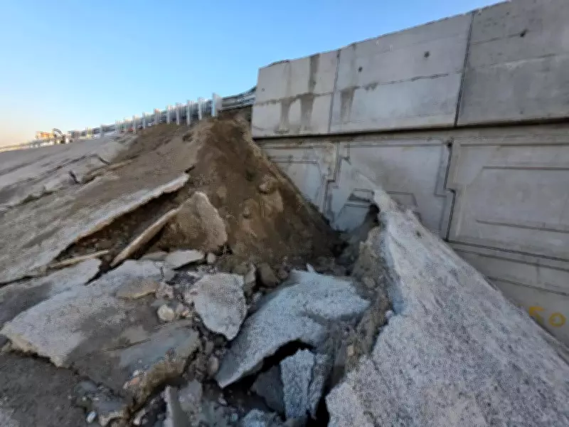 Newly Built Rudrapur Ring Road Collapses After Light Rainfall, Sparks Quality Concerns