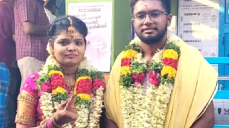 Newlywed Bride Prioritizes Voting Over Wedding Festivities in Namakkal