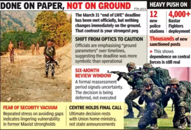 No Immediate Withdrawal of 40,000 Central Forces from Bastar Despite LWE Deadline