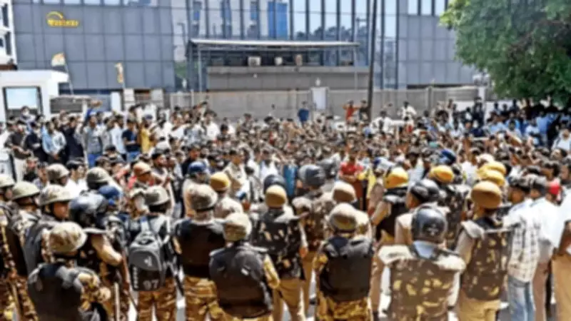 Noida Erupts in Violent Protests Over Wage Disparity with Gurgaon Workers