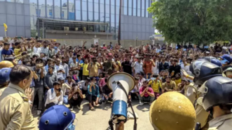 Noida Link Road Blocked as Hosiery Workers' Protest Turns Violent