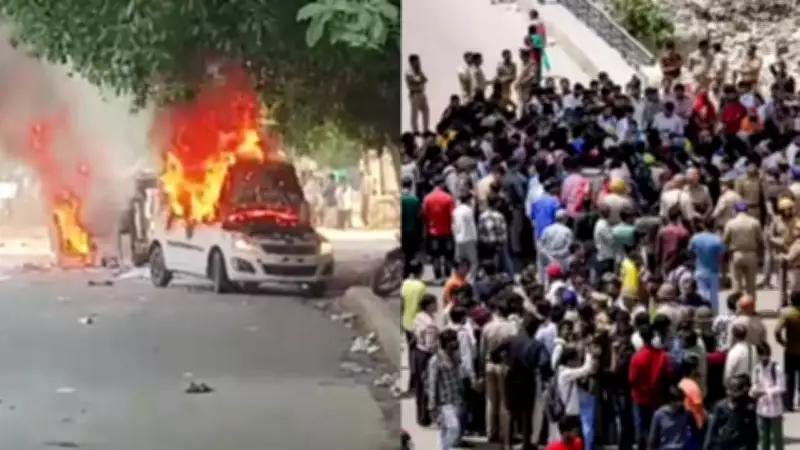 Noida Workers' Protest Turns Violent: Vehicles Torched, Traffic Disrupted
