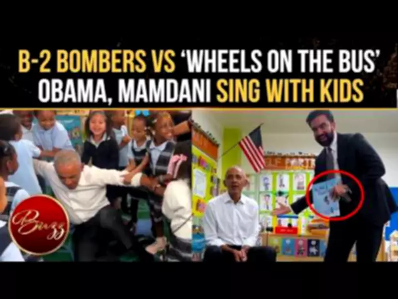 Obama and Mamdani's Classroom Visit Goes Viral as Kids Sing K-Pop Instead
