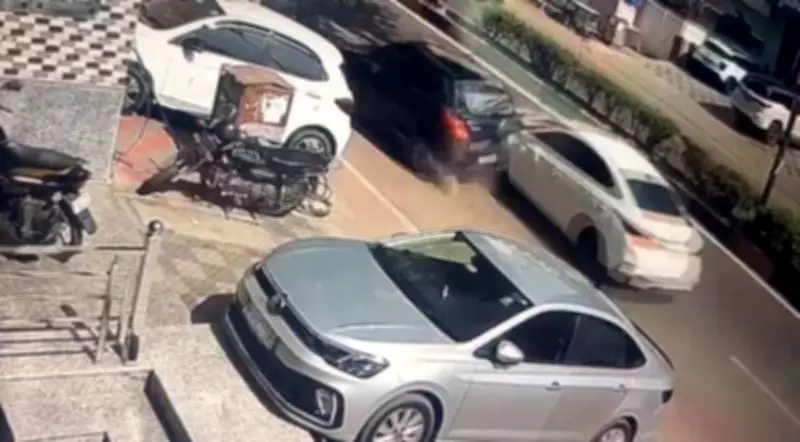 Overspeeding Car Rams Three Vehicles in Jaipur, No Injuries Reported