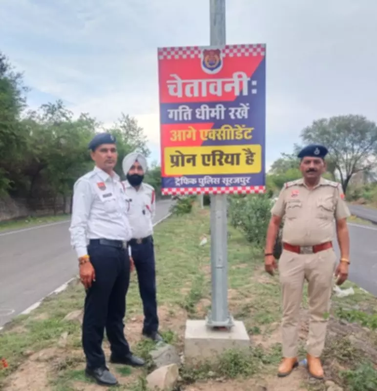 Panchkula Traffic Police Installs 16 Caution Signage at Blackspots Amid Peak Tourist Season