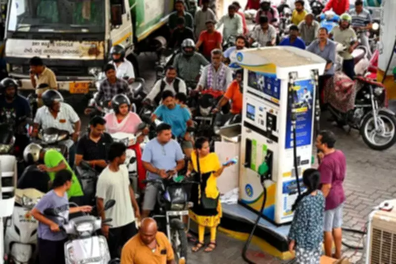 Panic Buying Sparks Long Queues at Petrol Pumps in Vijayawada