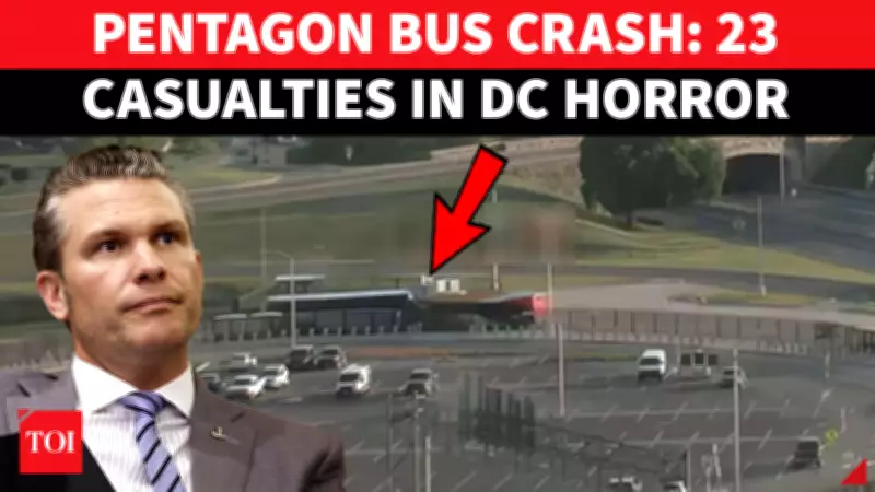 Pentagon Bus Crash: 23 Injured in Head-On Collision, Chilling Video