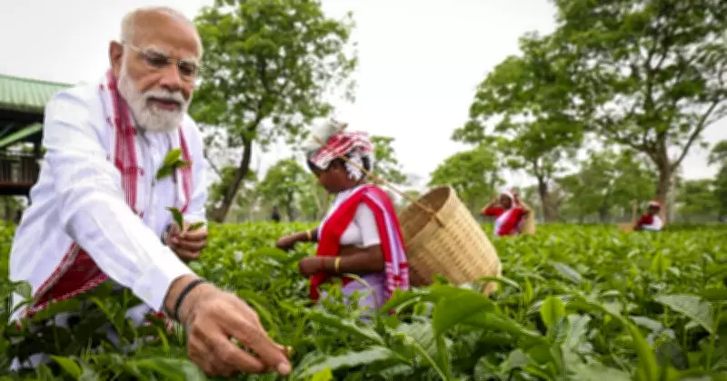 PM Modi Engages with Tea Workers in Assam, Highlights Key Welfare Issues