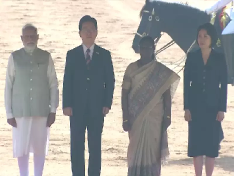 PM Modi Hosts Ceremonial Reception for South Korean President Lee Jae-myung at Rashtrapati Bhavan