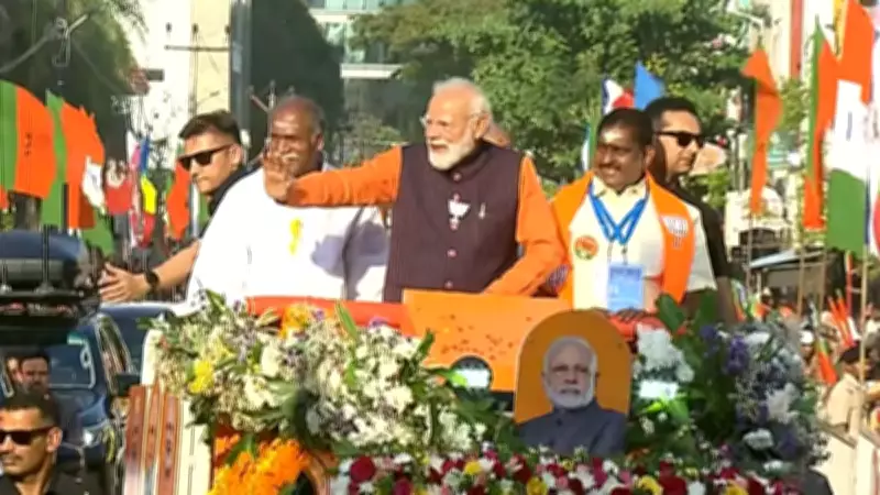 PM Modi Leads Grand Roadshow in Puducherry Ahead of 2026 Assembly Elections