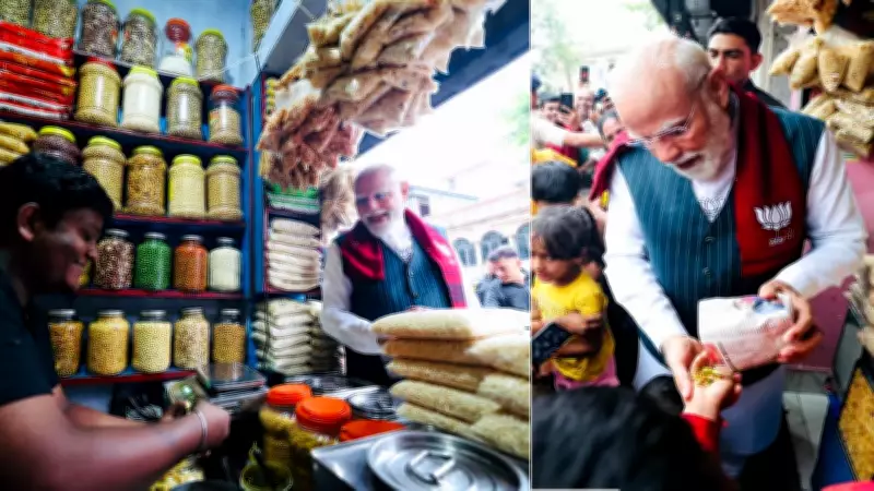 PM Modi Pauses Campaign for Jhalmuri Break, Engages with Locals in West Bengal's Jhargram