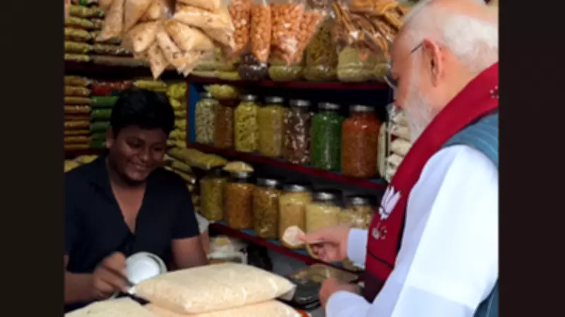 PM Modi Takes Jhalmuri Break in West Bengal Amid Intense Election Campaigning