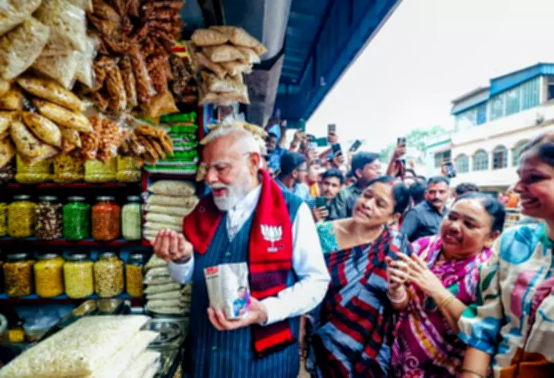 PM Modi's Surprise Jhargram Stop: Enjoys Street Food Jhalmuri, Connects with Locals