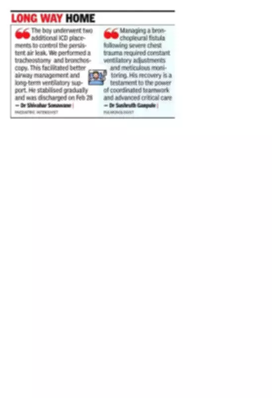 Pune Boy, 12, Survives Severe Chest Trauma After Road Accident Through Team Effort