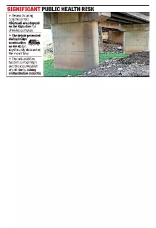 Pune Residents Alarmed as Construction Debris Blocks Mula River, Threatens Drinking Water