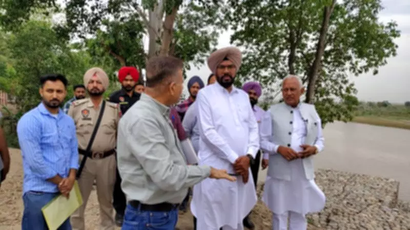 Punjab Minister Reviews Dhussi Bundh Strengthening in Ajnala