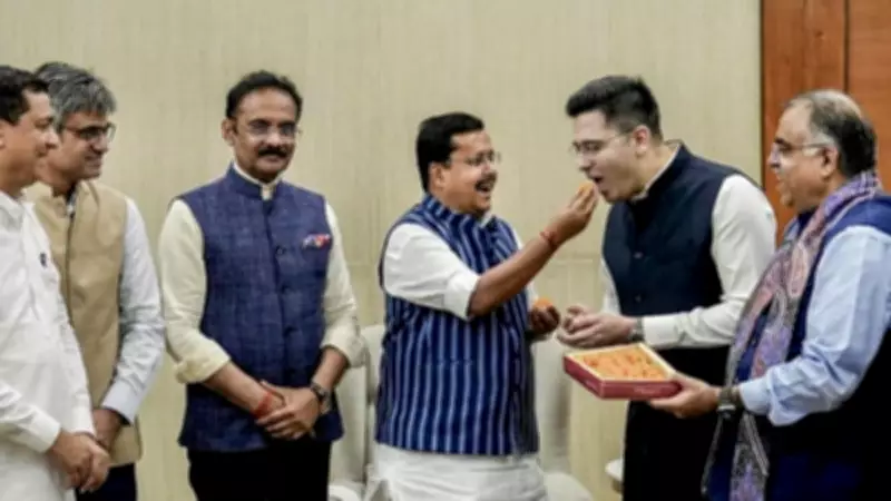 Raghav Chadha, Ashok Mittal, Sandeep Pathak Meet BJP Chief Nitin Nabin After Joining Party