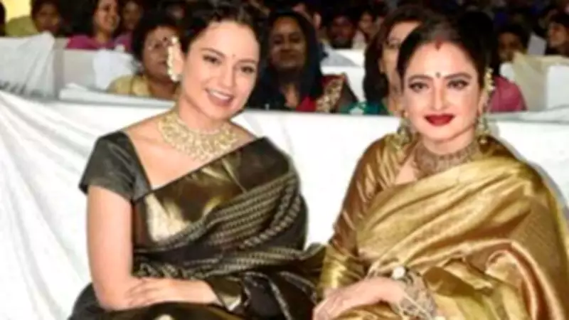 Rekha's Timeless Elegance: Gifting Silk Sarees to Kangana and Deepika