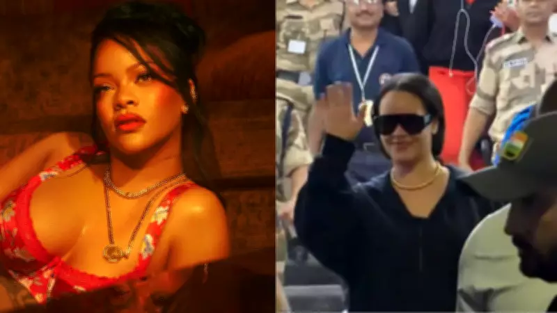 Rihanna Arrives in Mumbai for Fenty Beauty Pop-Up Event, Waves at Paparazzi