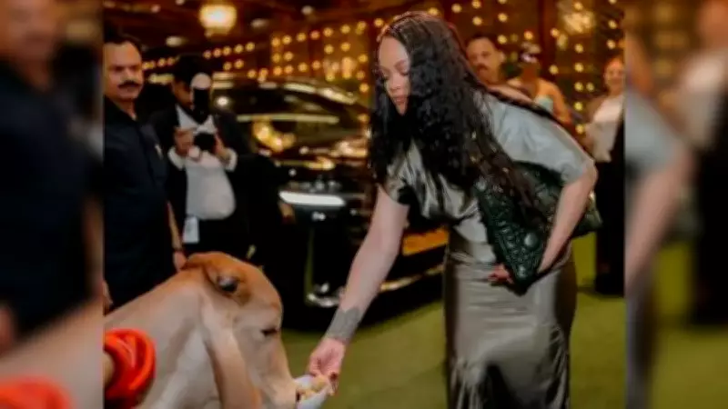Rihanna Feeds Cow with Calfskin Dior Bag Sparks Online Backlash