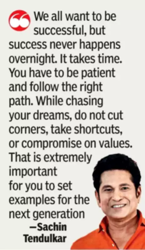 Sachin Tendulkar shares life lessons with students at Andhra University