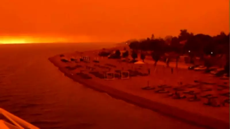 Saharan Dust Blankets Southern Europe, Turning Crete's Skies Red