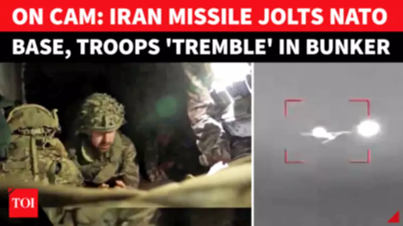 Shocking Footage Shows NATO Troops Ducking as Iran Missile Hits Base