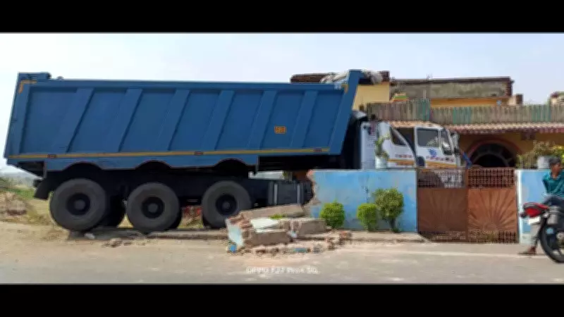 Speeding Truck Crashes into Former Official's House in Chatra, Driver Detained