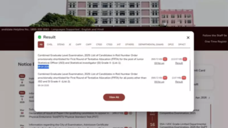 SSC CGL 2025 Final Result: FRTA Allocation Announced with Tier-II Cut-Offs