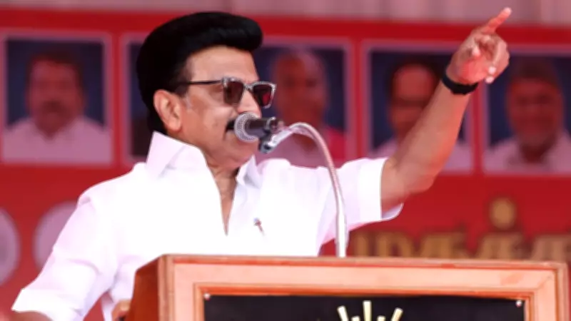 Stalin Intensifies Attack on EPS, Shah in Trichy; Ignores TVK's Vijay