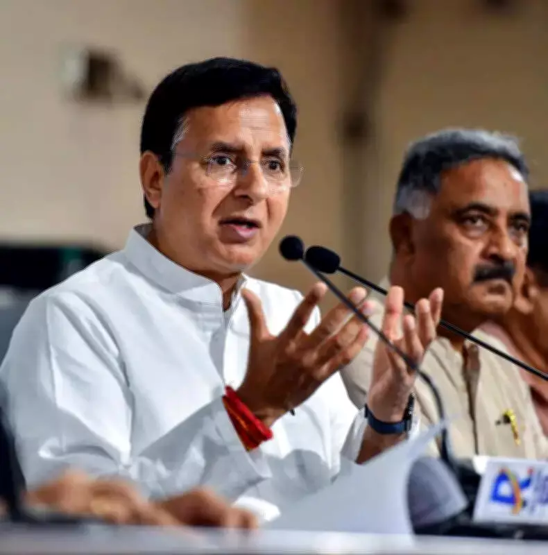 Surjewala Accuses BJP of Conspiring to Make Haryana Illiterate