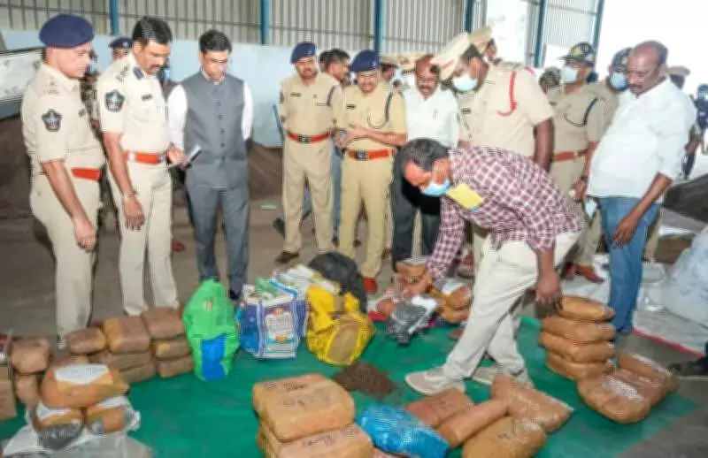 Tirupati Police Incinerates ₹20 Crore Cannabis Cache in Major Drug Crackdown