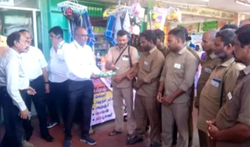 TNSTC Kumbakonam Division Distributes ORS Packets to Bus Staff Amid Heat
