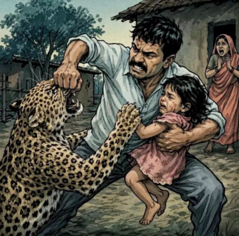 Tribal Man Wrestles Leopard Bare-Handed, Saves 4-Year-Old Daughter in Gujarat