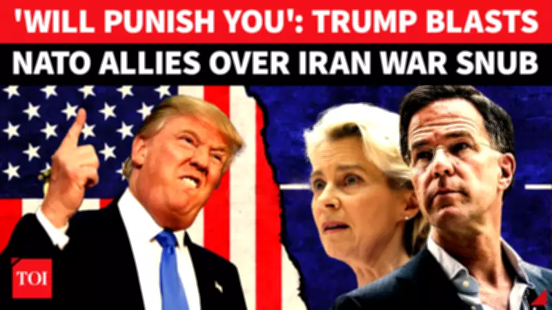 Trump Threatens NATO Allies Over Iran War Stance, Vows Punishment