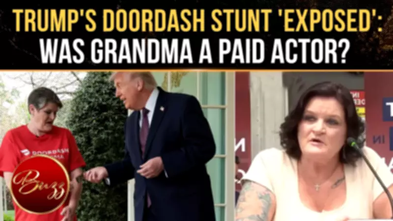 Trump's DoorDash Delivery Scrutinized: Internet Alleges 'Grandma' Was Staged Actor