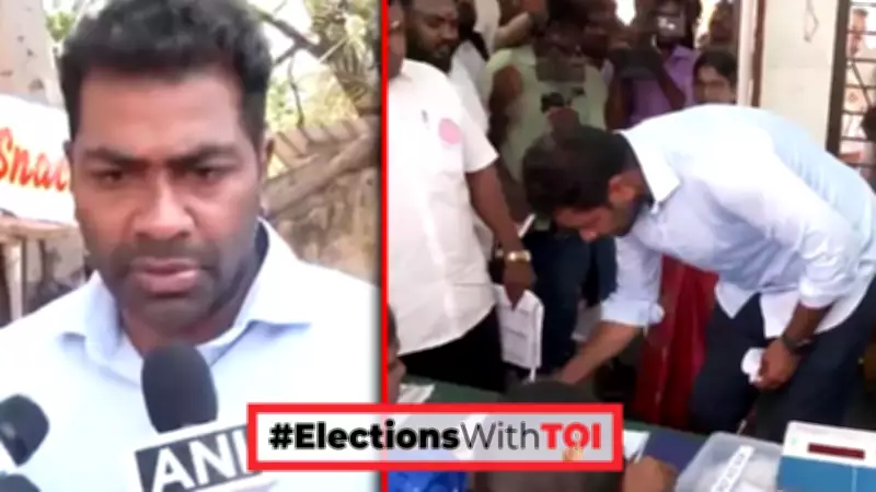 TVK Leader Aadhav Arjuna Votes in Villivakkam, Raises Transport Issues