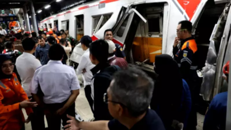 Two Killed in Train Collision Near Jakarta, Indonesia