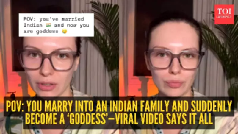 Ukrainian Creator's Viral Moment: Indian Father-in-Law Calls Her Goddess Lakshmi