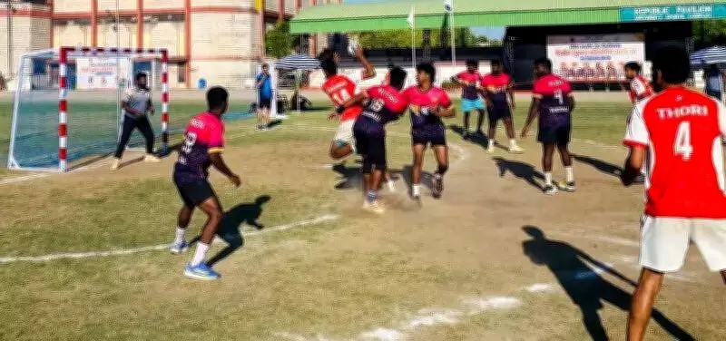 University of Rajasthan, UEM Jaipur Enter Handball Quarterfinals