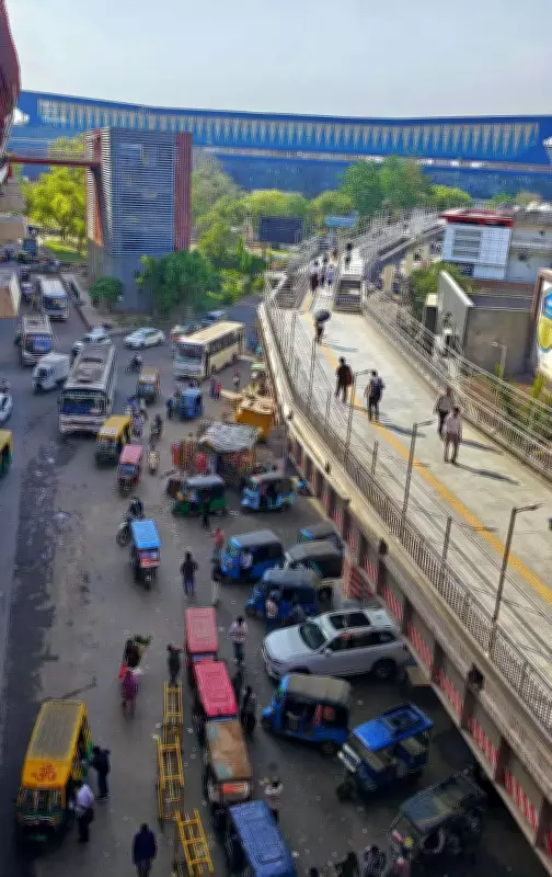 Unshaded Footbridge in Ghaziabad Goes Unused Amid Heatwave