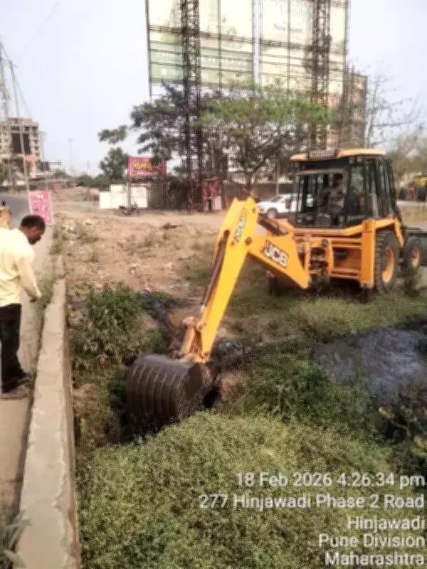 Untreated Sewage Chokes Hinjewadi IT Park Drains, Hinders Pre-Monsoon Work