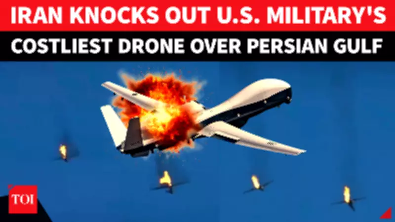 US Navy's $240 Million MQ-4C Triton Drone Crashes in Persian Gulf; Iran Role Investigated