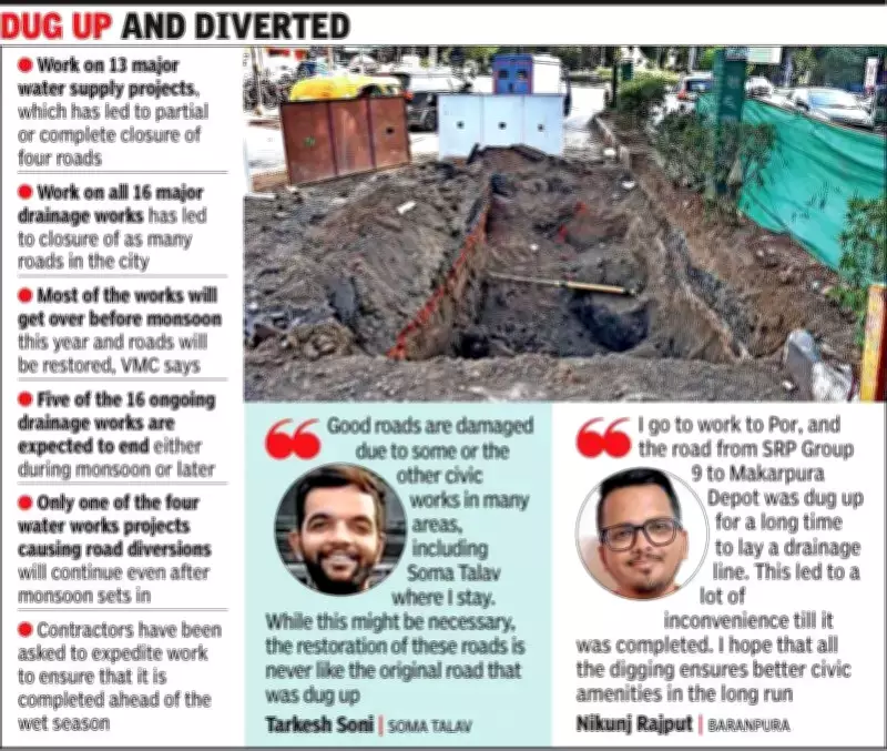Vadodara's Road Woes: Freshly Laid Pavements Dug Up Repeatedly, VMC Faces Public Ire
