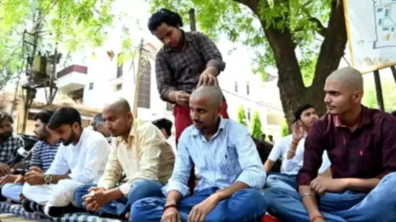 Varanasi Students Shave Heads, Protest Demanding Principal's Removal After Campus Killing