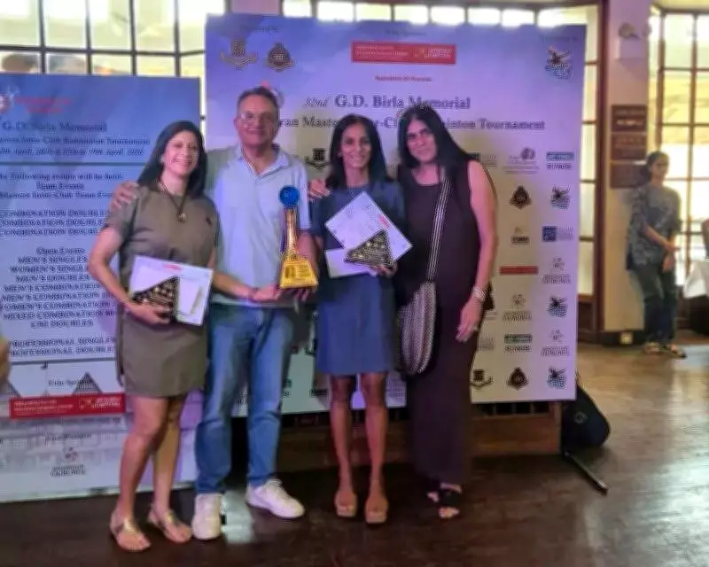 Veteran Shuttlers Shine with Double Crowns at G D Birla Memorial Masters Badminton