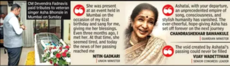 Veteran Singer Asha Bhosle Passes Away, Maharashtra Mourns with State Honors