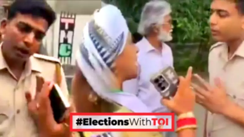 West Bengal Voters Confront Police Officer Over Alleged TMC Bias in Viral Video
