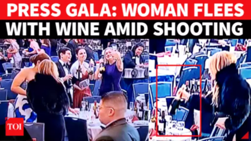 Woman Grabs Wine During Trump Dinner Shooting Panic Goes Viral