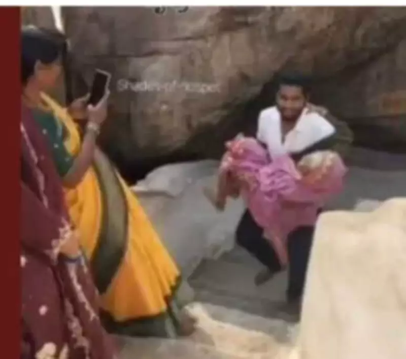 Youth Carries 90-Year-Old Grandmother Up 575 Steps to Fulfill Her Temple Wish